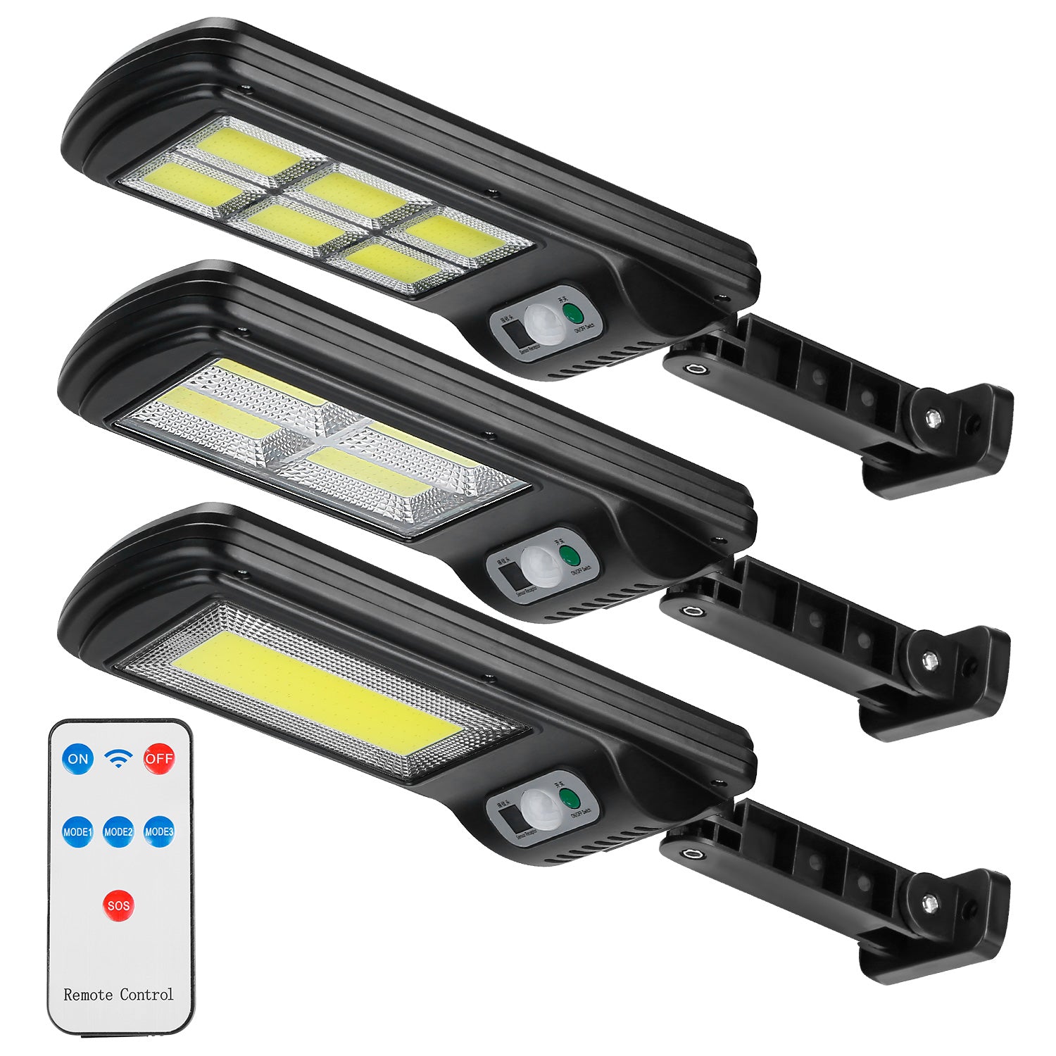Ultra Bright Solar Motion Sensor Wall Light Remote Control LED
