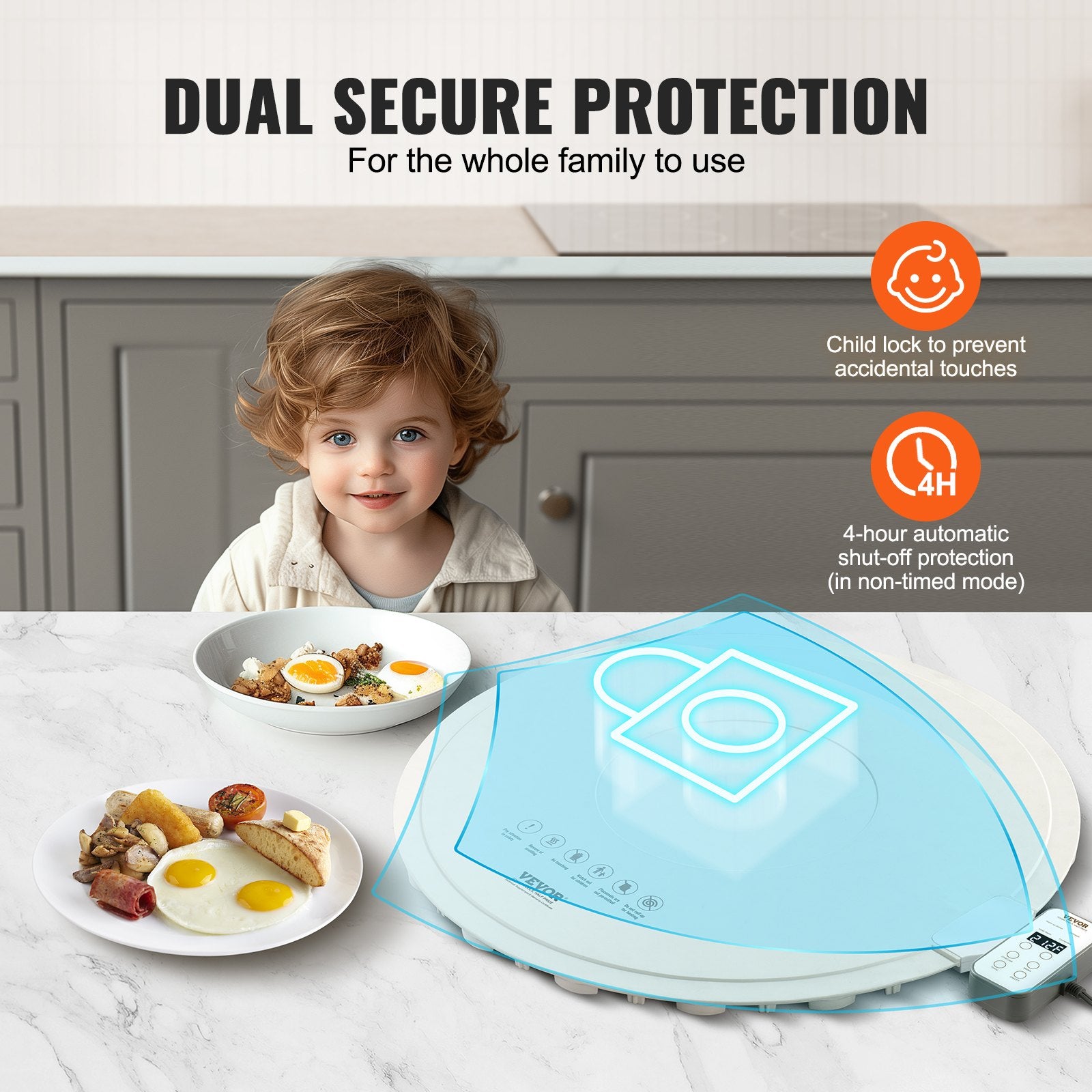 Electric Warming Tray Rollable Food Heating Mat with Control