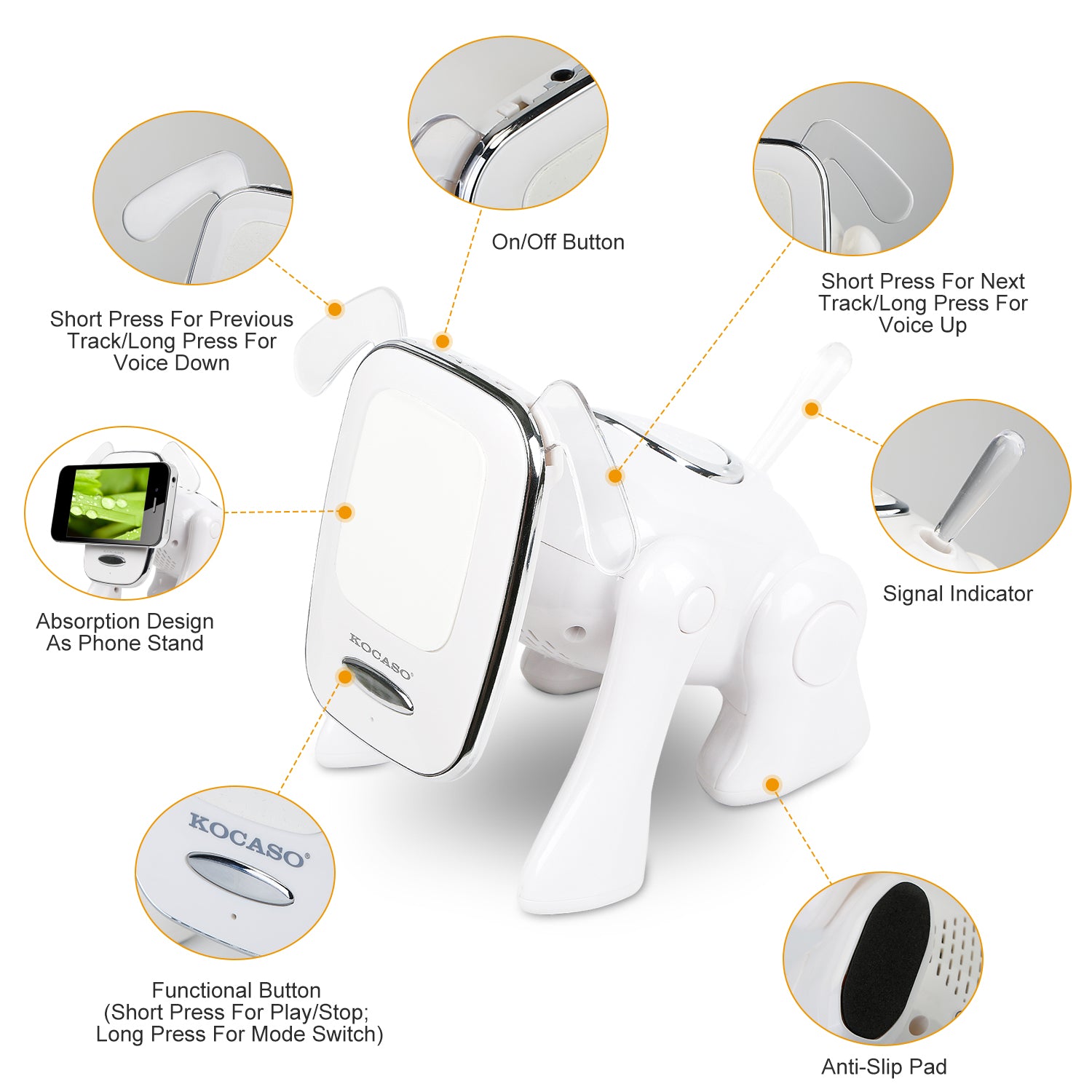 Cute Puppy Bluetooth Speaker Portable Stereo Mini Music Player