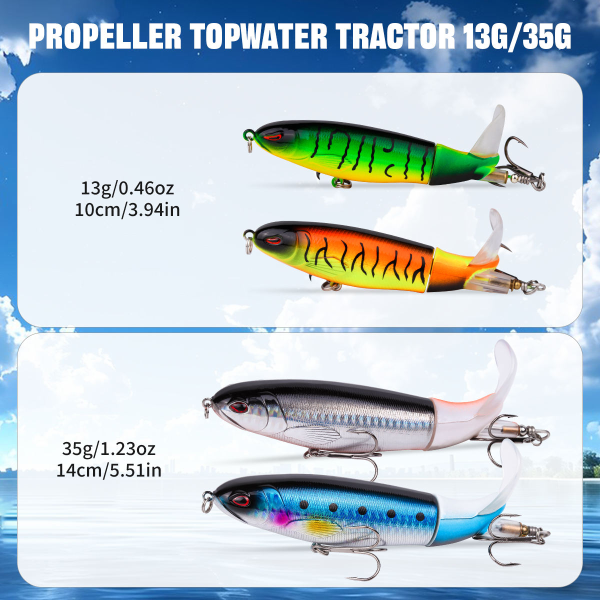 25pcs Topwater Fishing Lure Set Duck Frog Propeller Baits