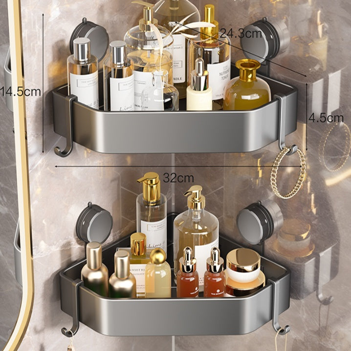 Suction Cup Bathroom Corner Bracket for Strong Hold and Space Saving