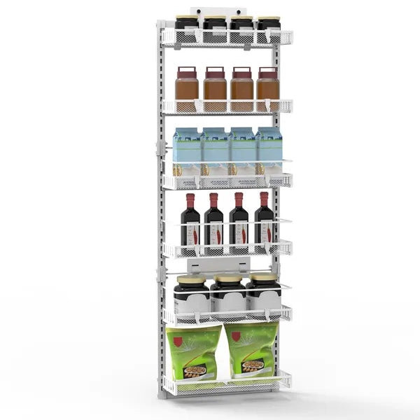 Over Door Pantry Organizer 6 Tier Carbon Steel Storage System