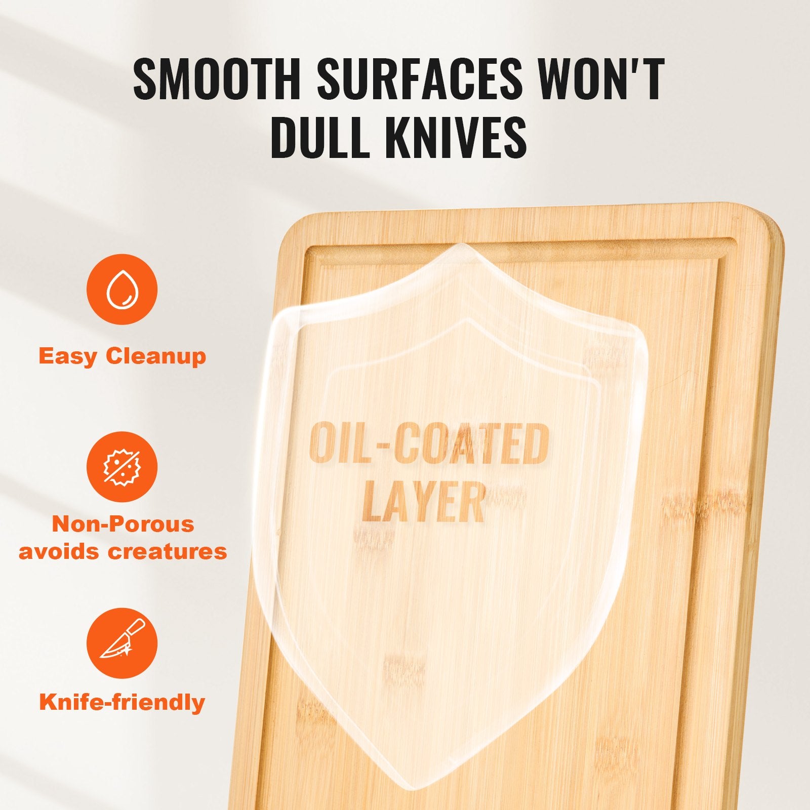 Premium Bamboo Cutting Board with Handle