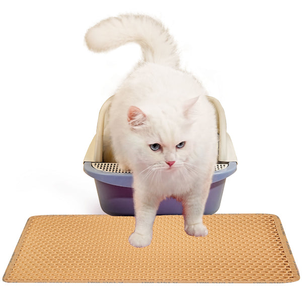 Premium Double Layer Rice Shape Cat Litter Pad Waterproof Mat