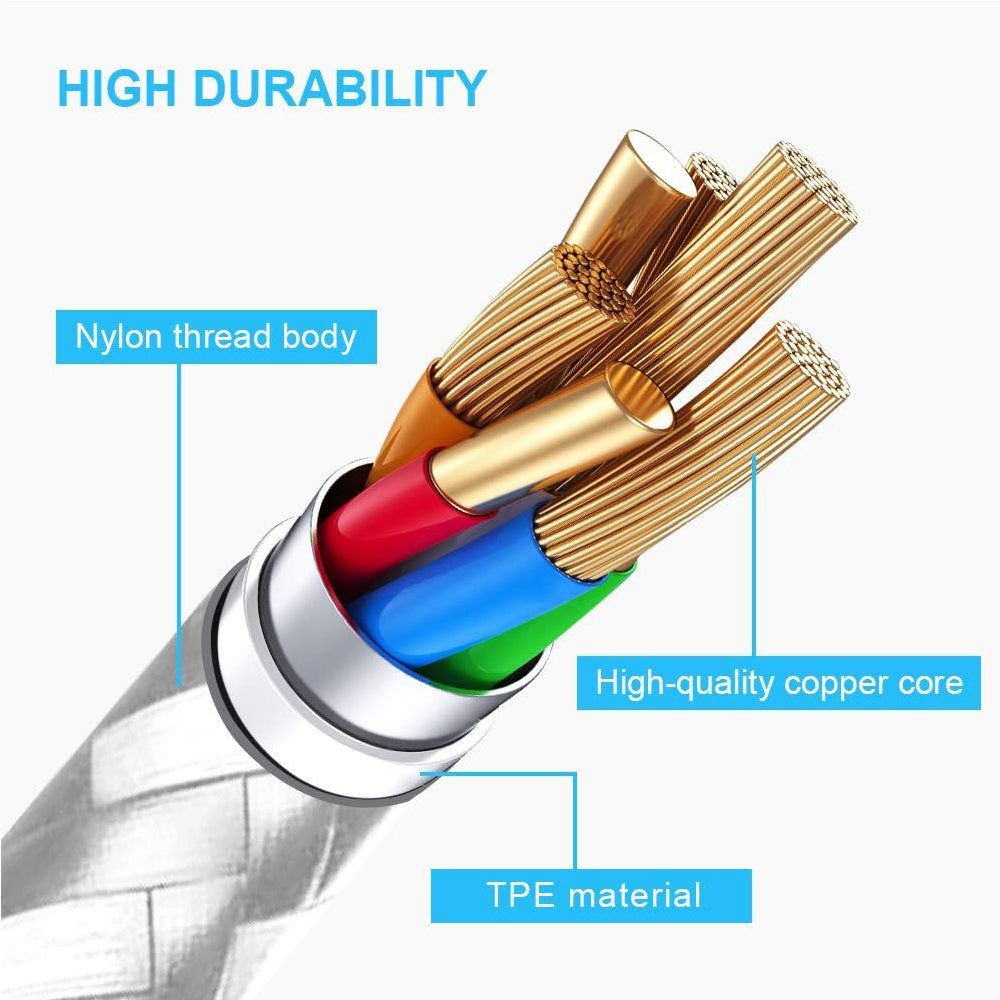 MFi Certified USB Cable Fast Charging Nylon Braided Premium