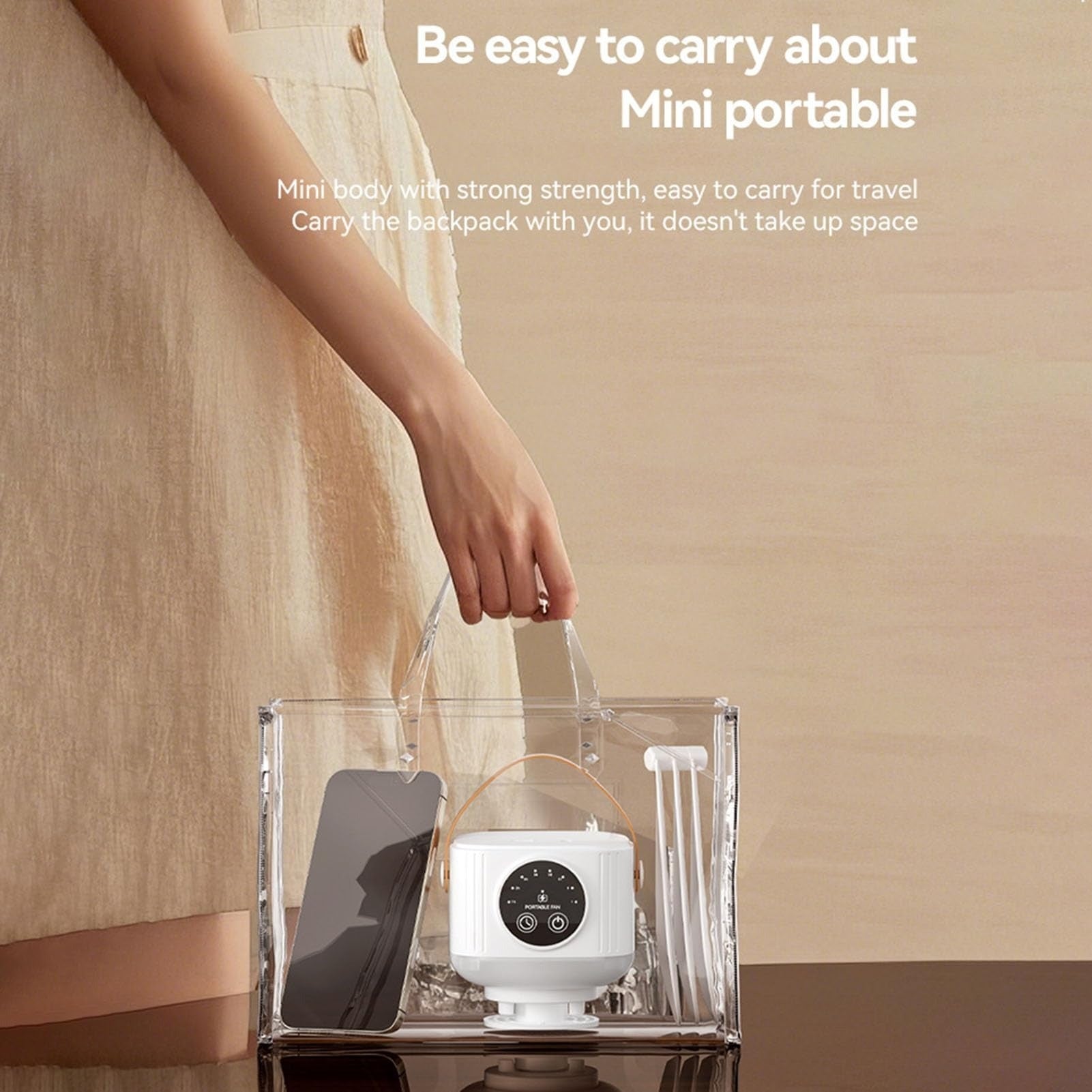 Portable Fan 3600mAh LED Light Mosquito Repellent Remote Control