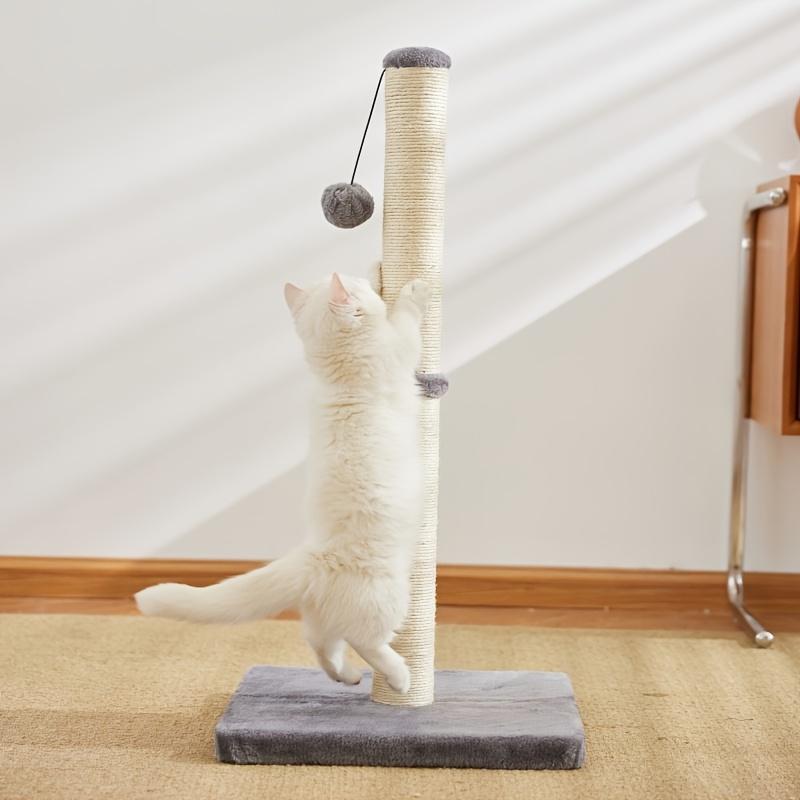 Durable Cat Scratching Post with Sisal Rope and Hanging Ball Toy