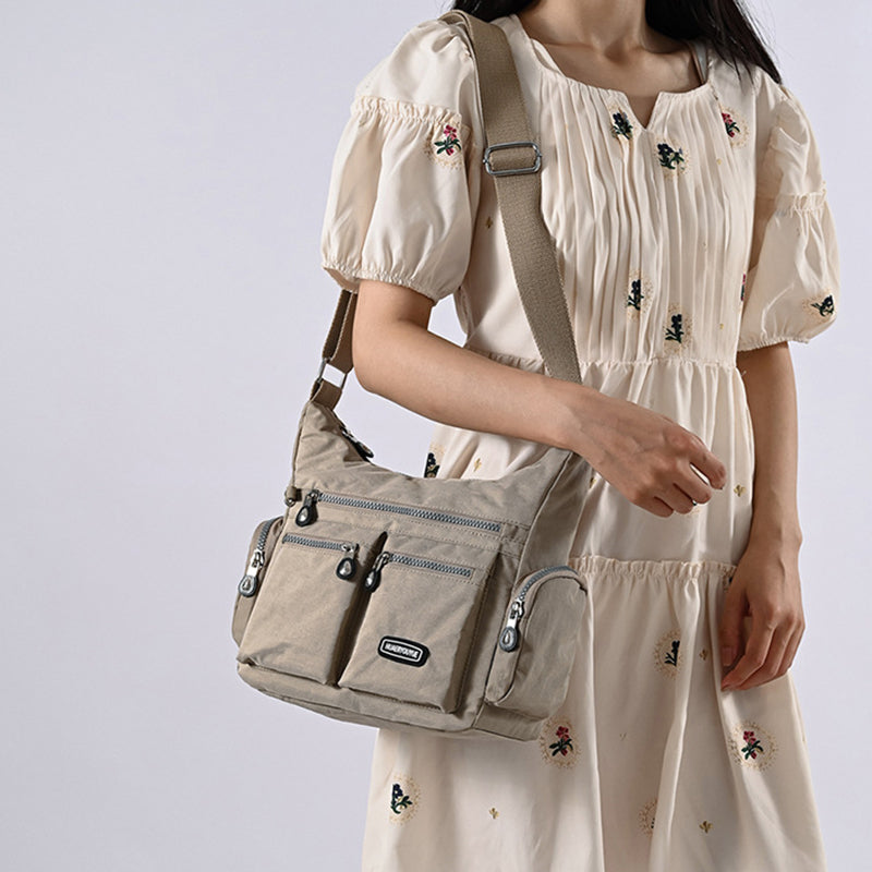 Women Shoulder Bags Waterproof Multi Pocket Crossbody Handbags for Daily Use