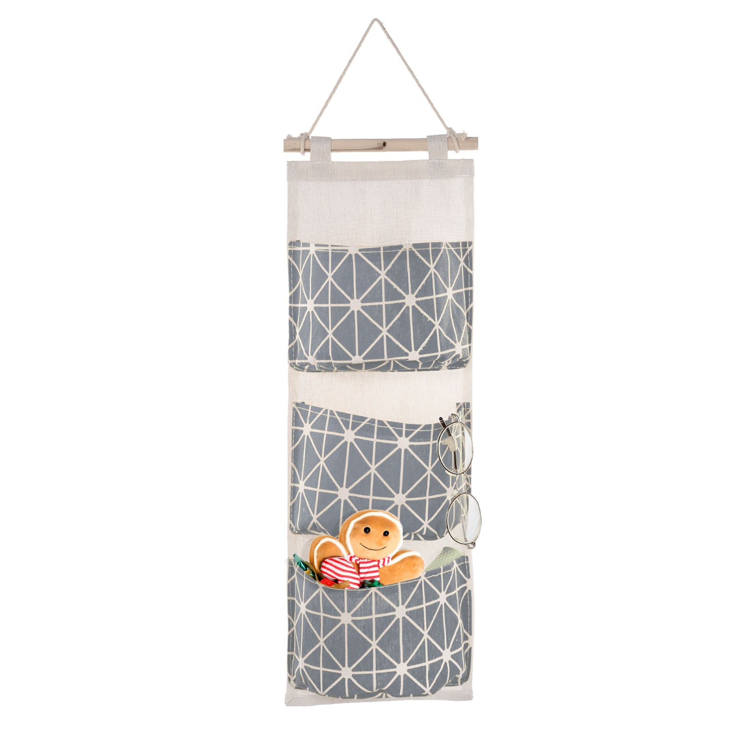 Wall Mounted Hanging Storage Organizer 3 Pocket Waterproof Bag