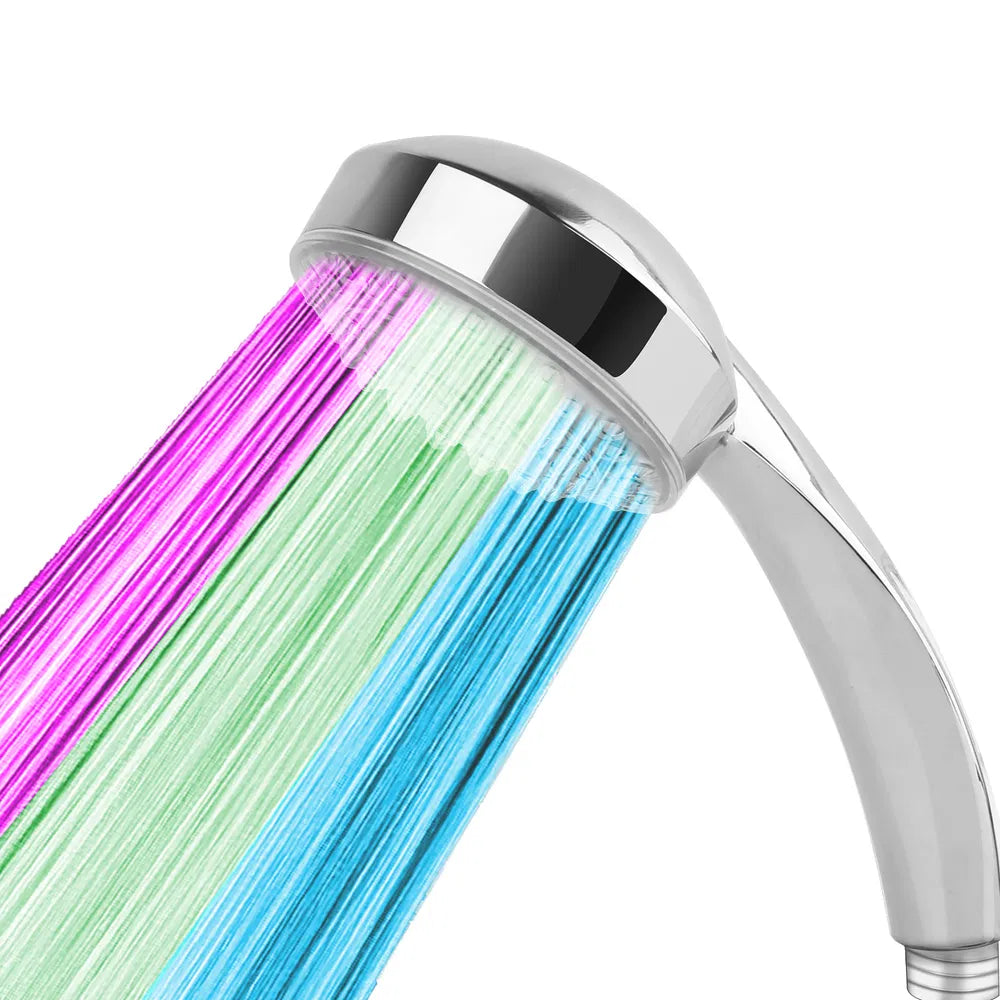 LED Shower Head Handheld Color Changing Water Powered