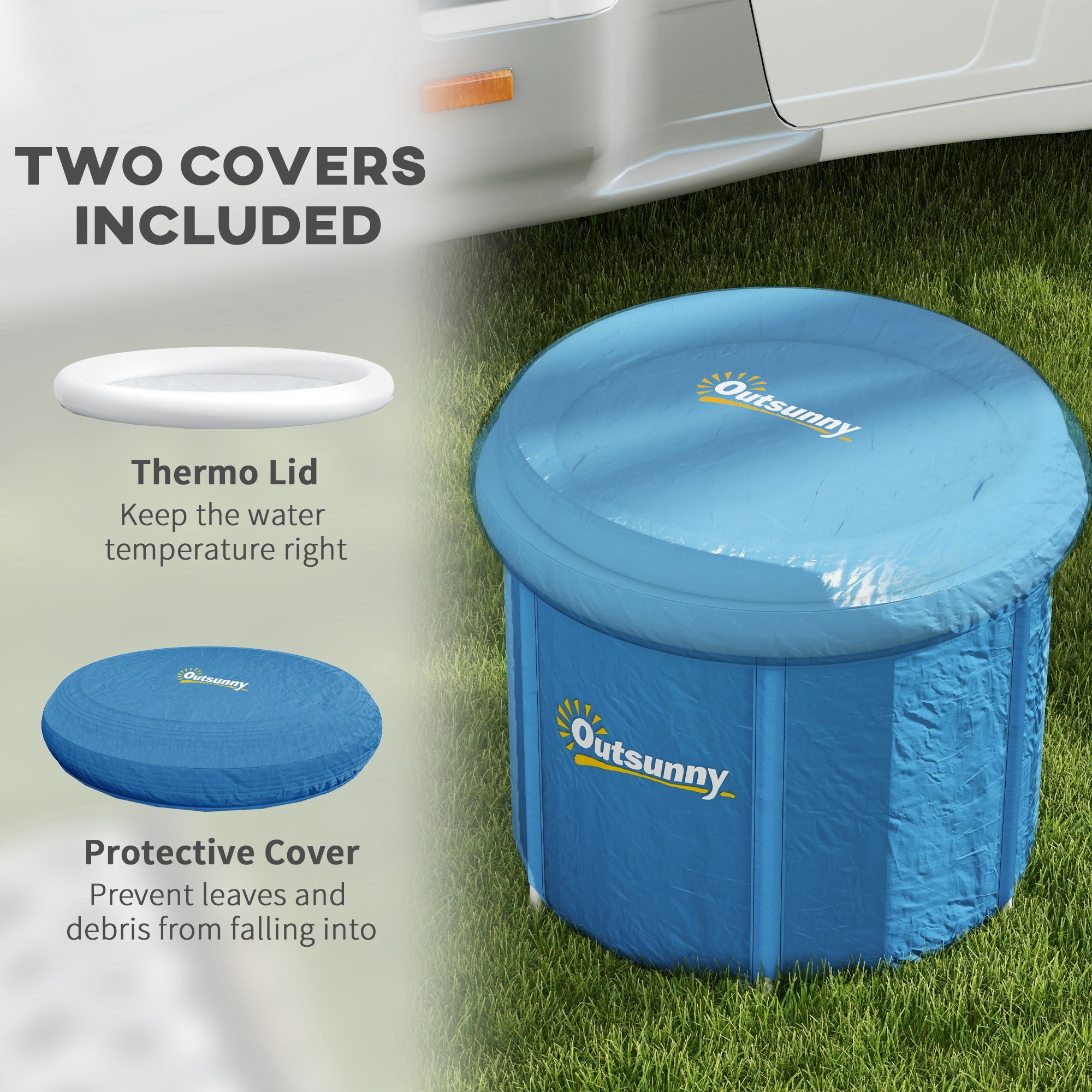 Cold Plunge Tub Ice Bath with Thermo Lid for Athlete Recovery & Muscle Therapy