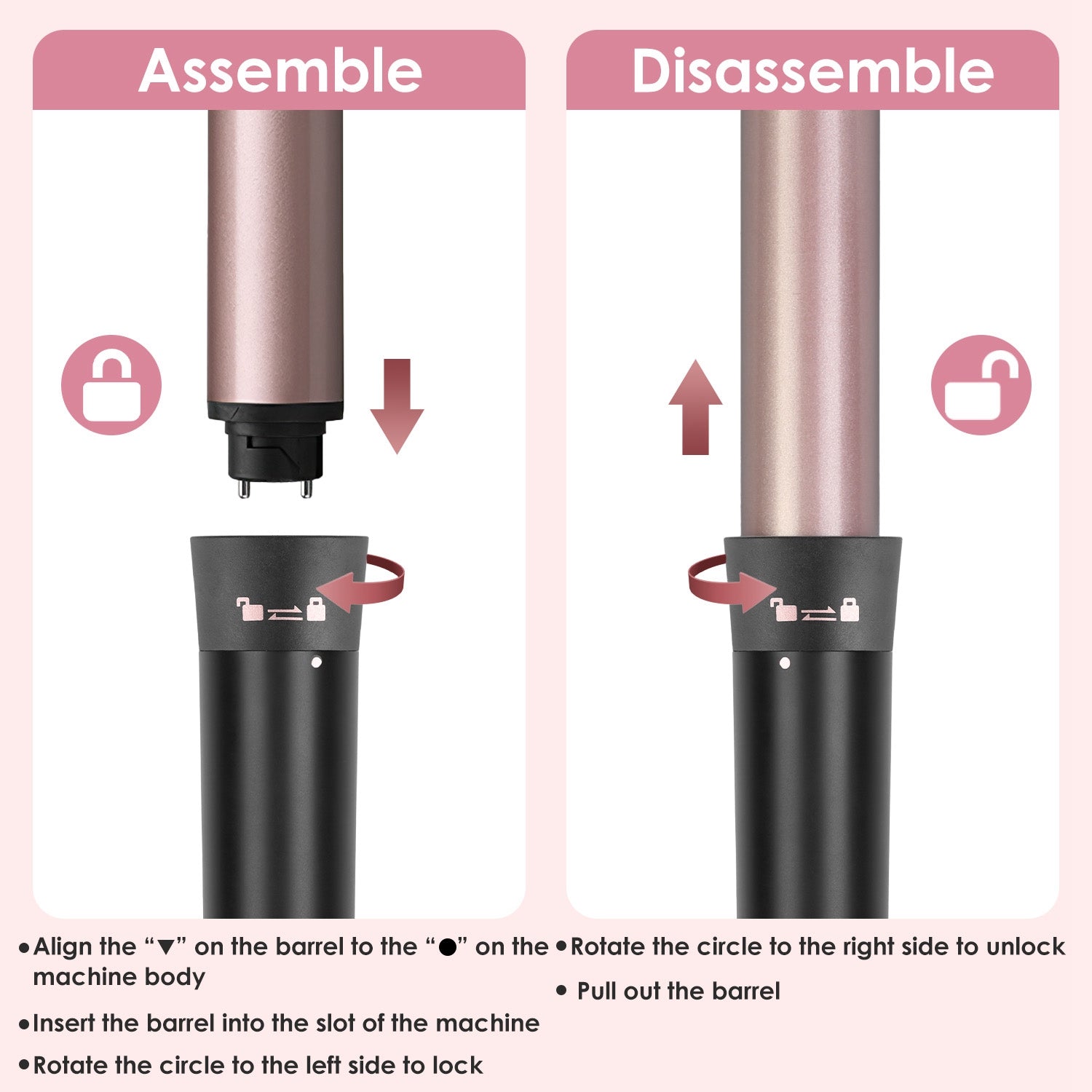 5-in-1 Curling Wand Set with Interchangeable Barrels & Heat