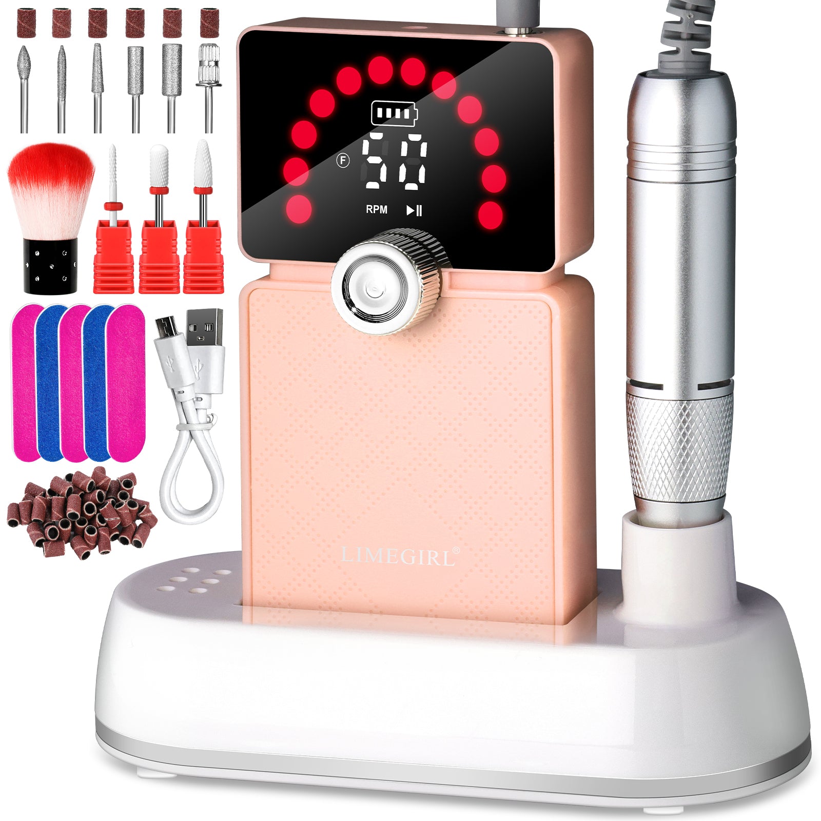 50000RPM Portable Rechargeable Nail Drill