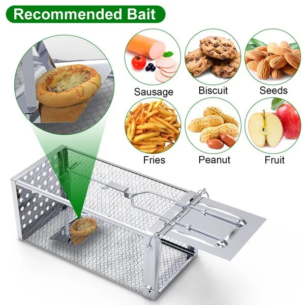 Single Door Humane Rat Trap Cage Safe Reusable Design