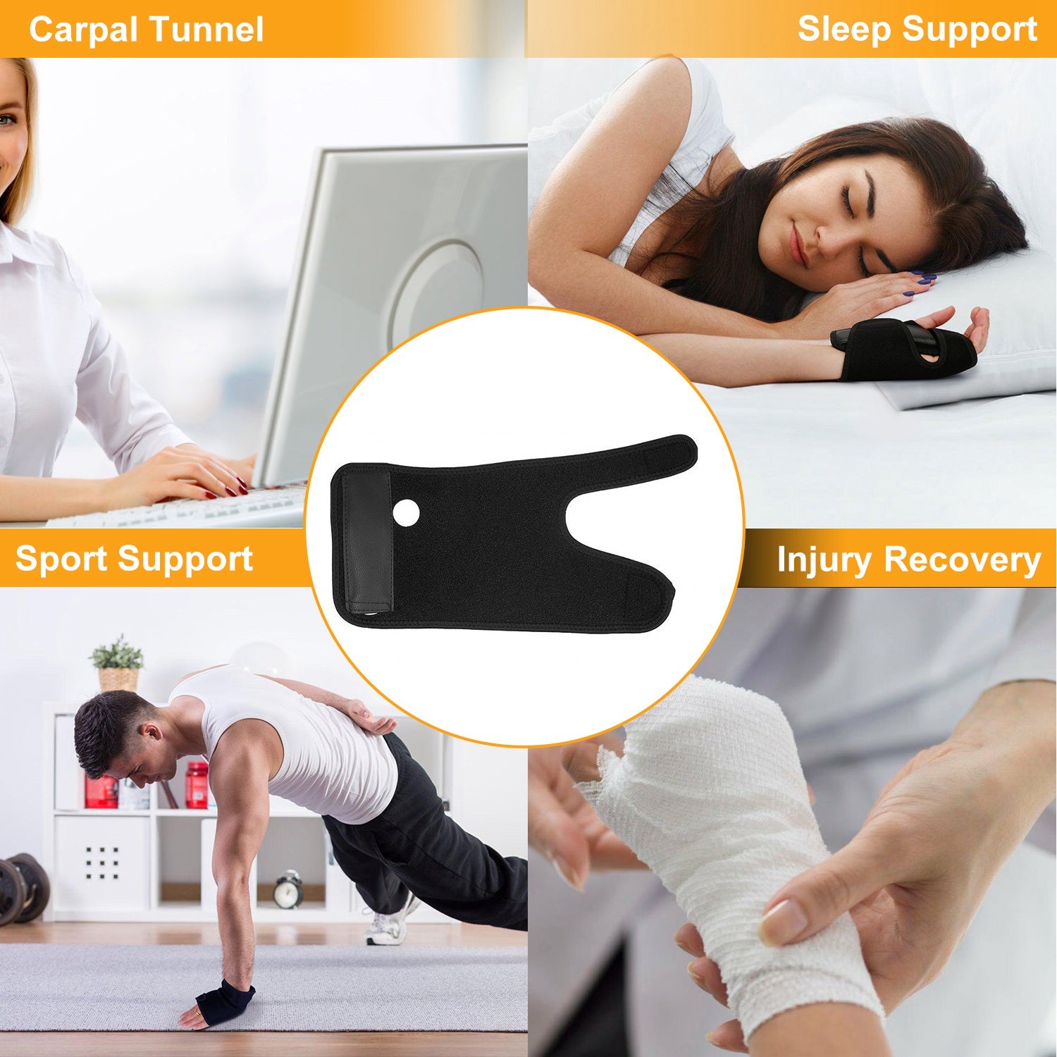 Wrist Support Brace with Splint for Carpal Tunnel & Recovery