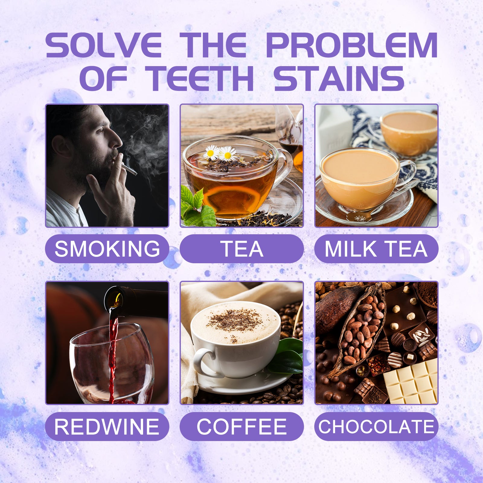 Purple Tooth Whitening Toothpaste for Stain Removal & Fresh Breath