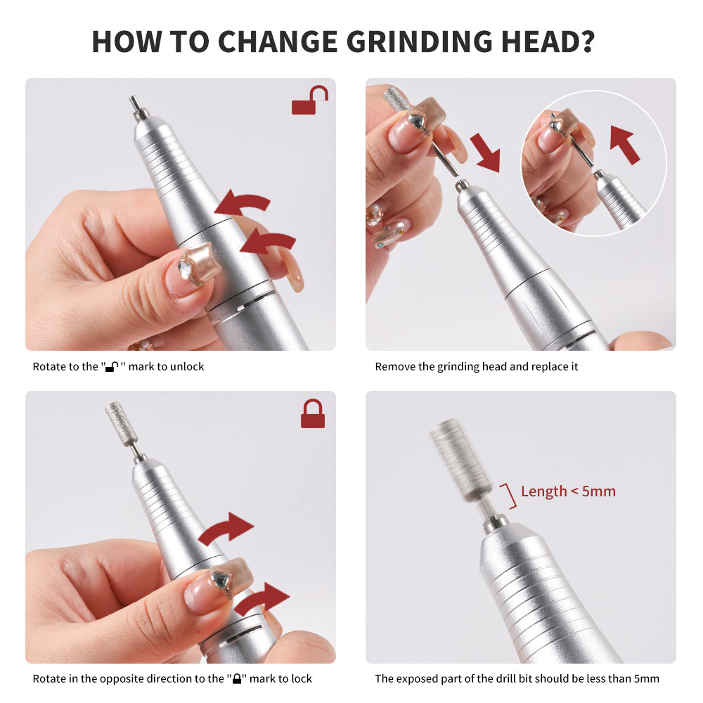 Cordless Rechargeable Nail Drill for Manicure