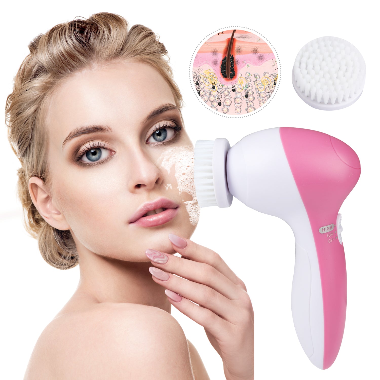 Ultimate Facial Cleansing Brush Set for Deep Clean & Glowing Skin