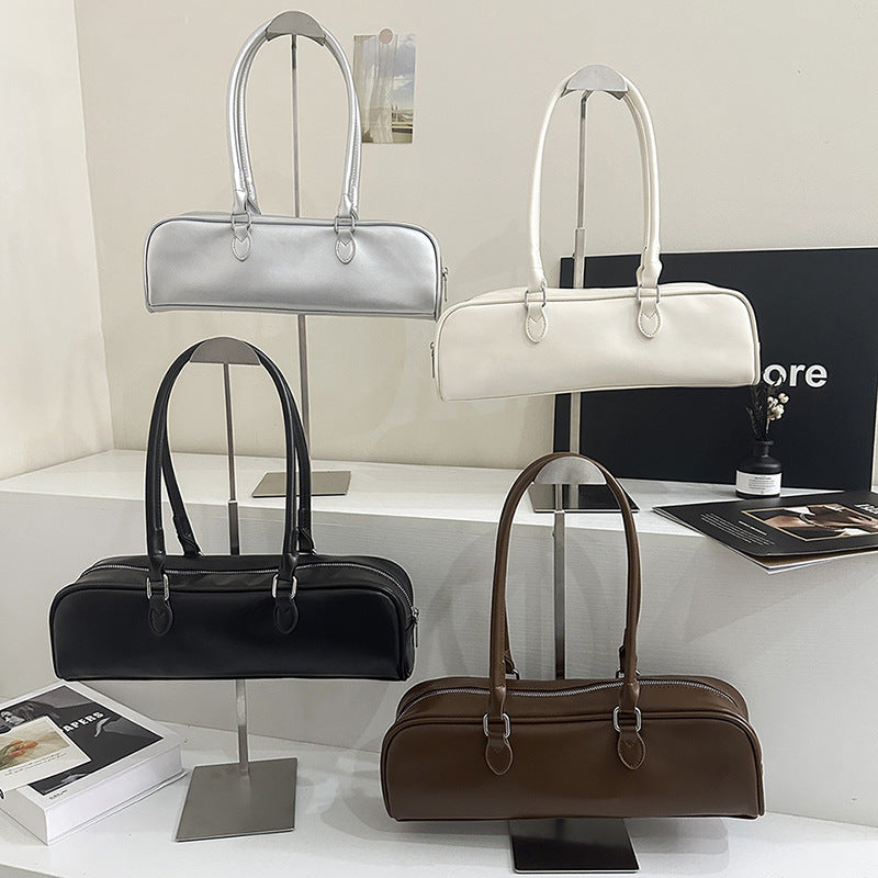 French Entry Retro Casual Stick Bag Elegant Shoulder Style for Women