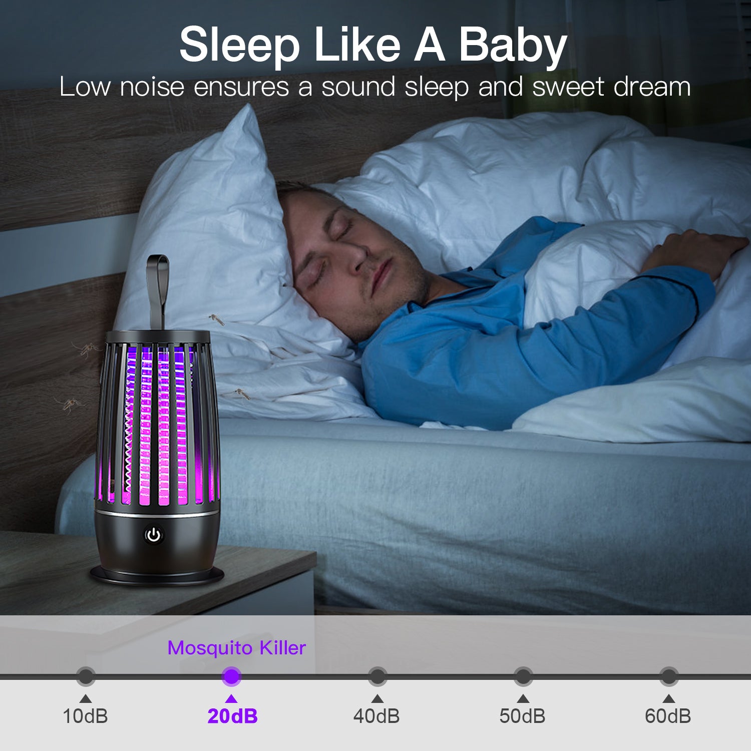 Rechargeable Mosquito Killer Lamp with UV Light Zapper