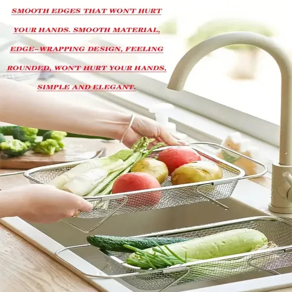 Expandable Sink Drain Basket – Stainless Steel Kitchen Organizer