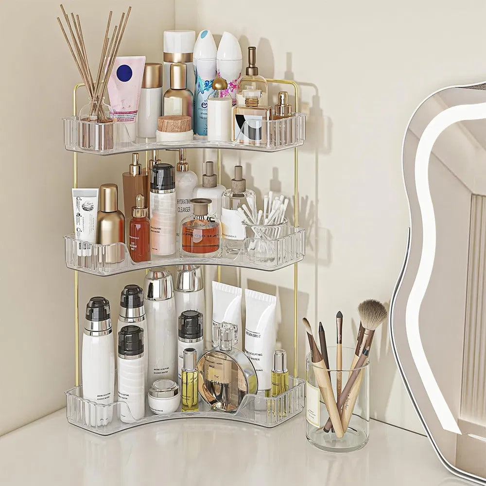 3 Tier Corner Bathroom Countertop Organizer Storage Rack