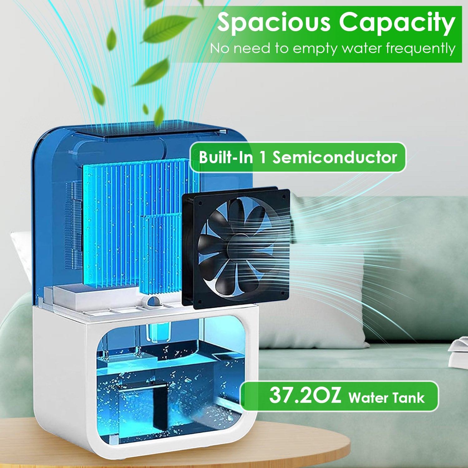 Powerful Portable Dehumidifier Quiet Smart Home Air Dryer
