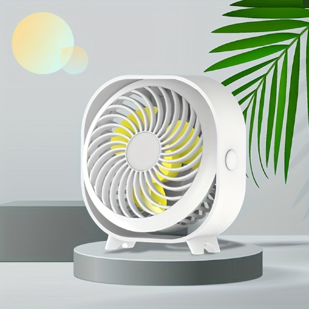 Portable Rechargeable Mini Desk Fan Quiet Cooling USB Fan