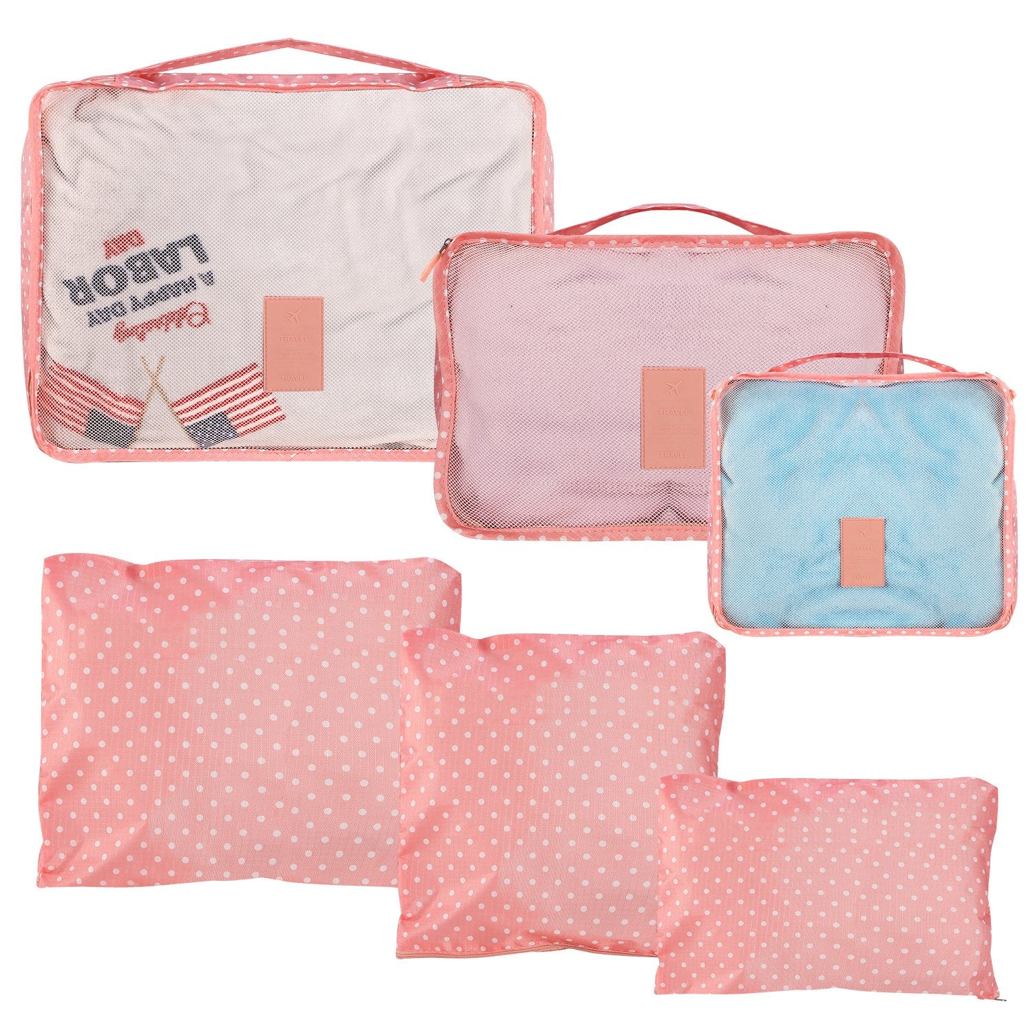 9Pcs Travel Packing Cubes Set Clothes Storage Organizer Bags