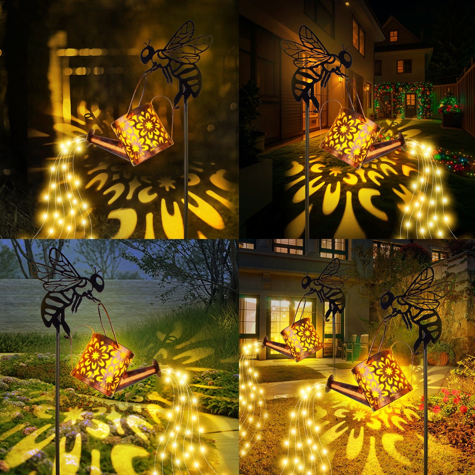 Magical Solar Watering Can Lights Garden Fairy LED Decor Lamp