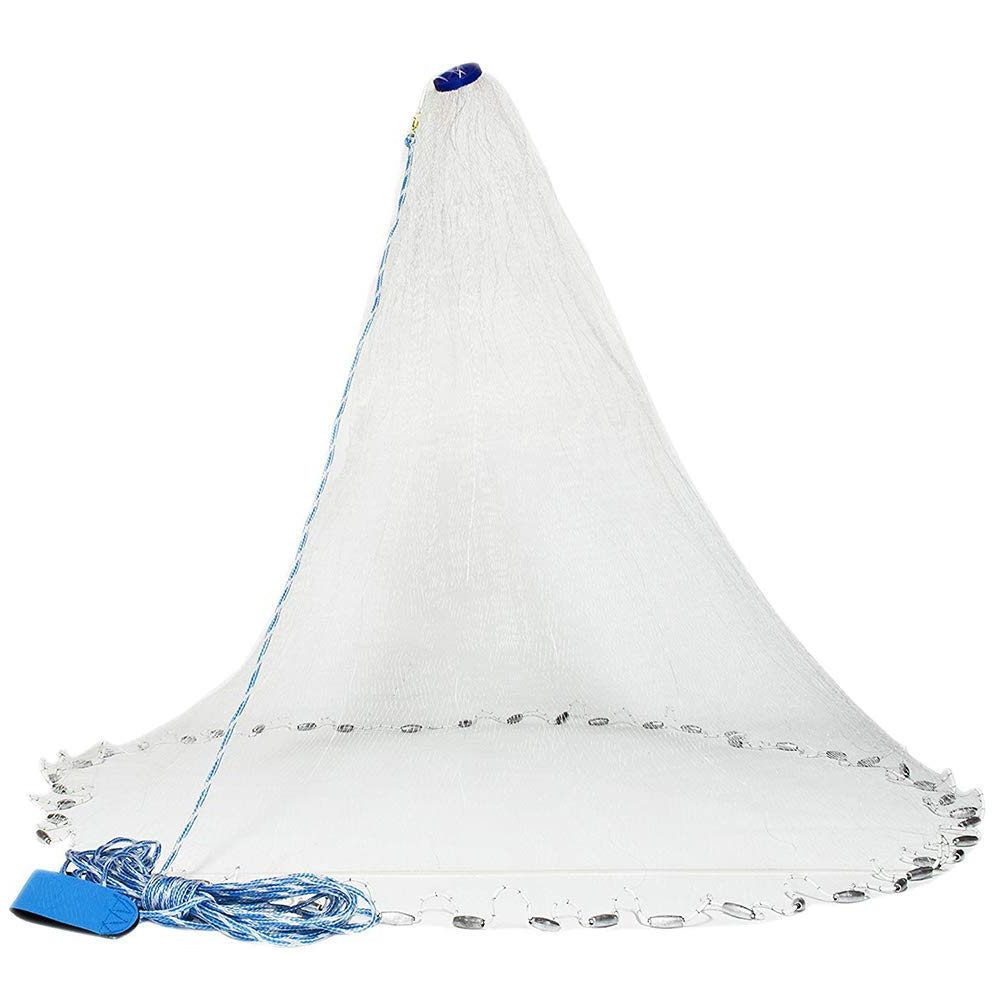 Fishing Cast Net Easy Throw Strong Nylon Mesh Bait Net