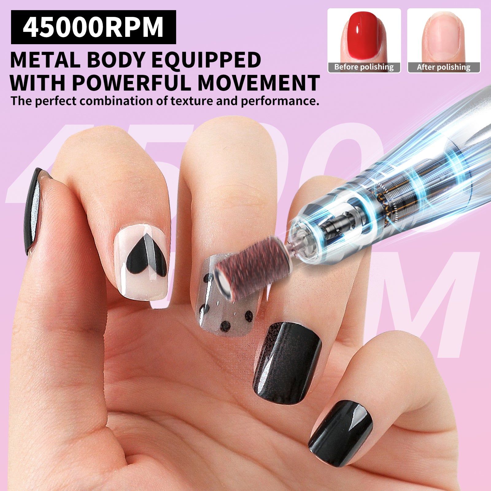 40000 RPM Rechargeable Electric Nail Drill