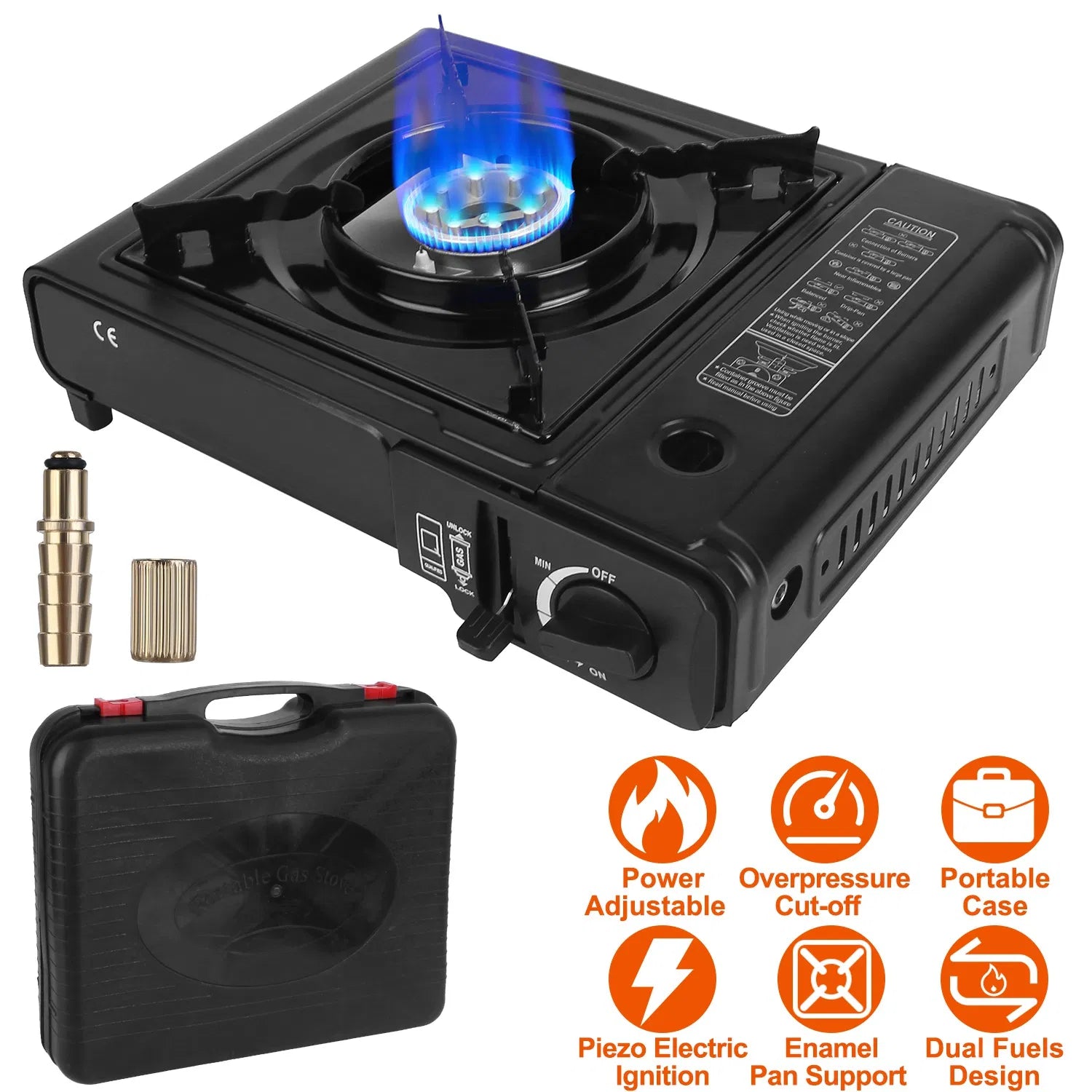 3300W Portable Butane Gas Stove with Carry Case
