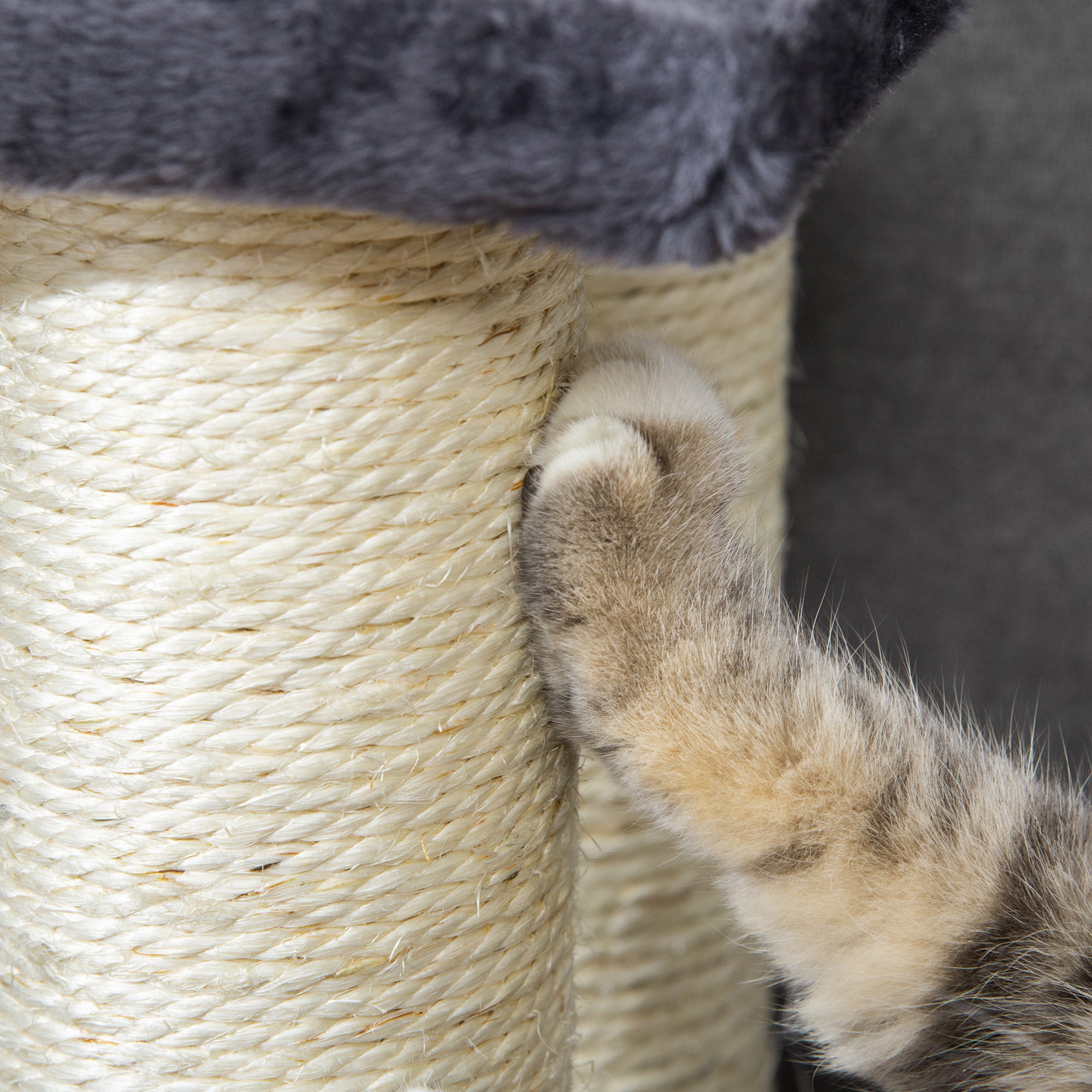4-Step Cat Tree for High Beds with Sisal Scratching Post – Indoor Cat Climbing Stairs