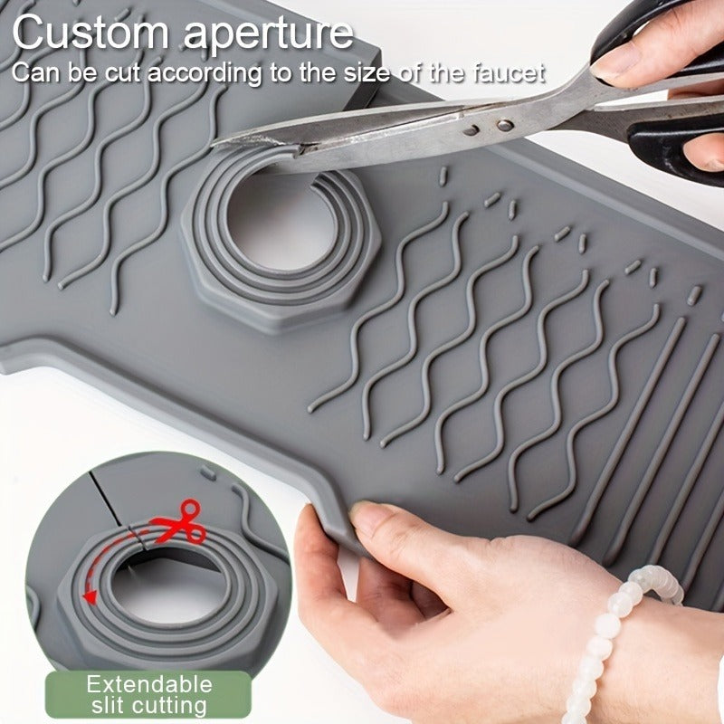Large Silicone Drain Board Self Draining Non Slip Kitchen Mat