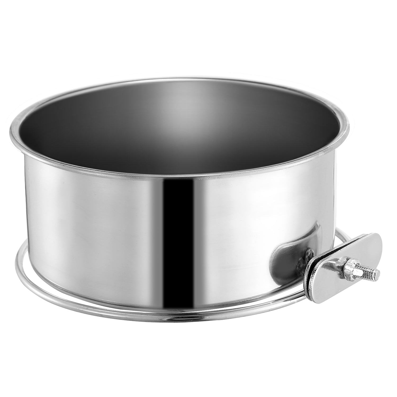 Stainless Steel Hanging Dog Bowl with Clamp Detachable Design