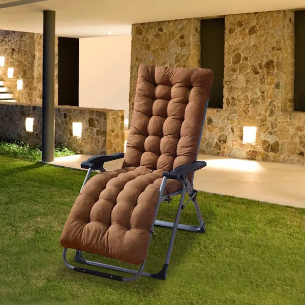 67x22in Chaise Lounge Cushion Recliner Patio Chair Pad Soft Comfort