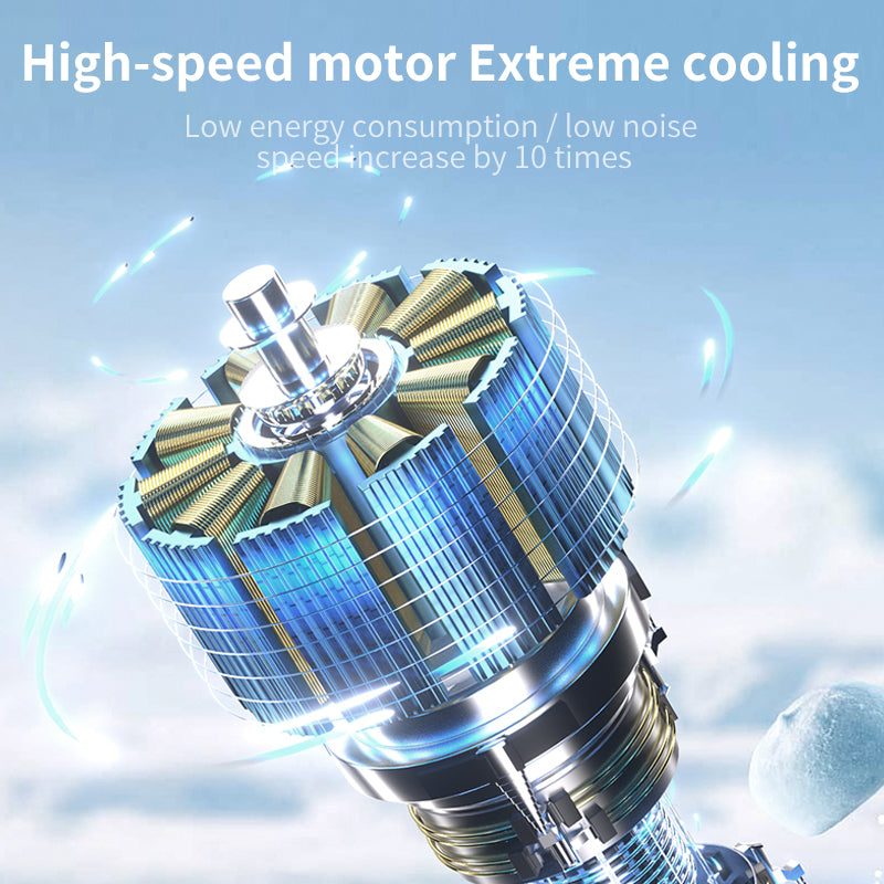 Portable Handheld Fan Rechargeable Turbo Cooling Foldable