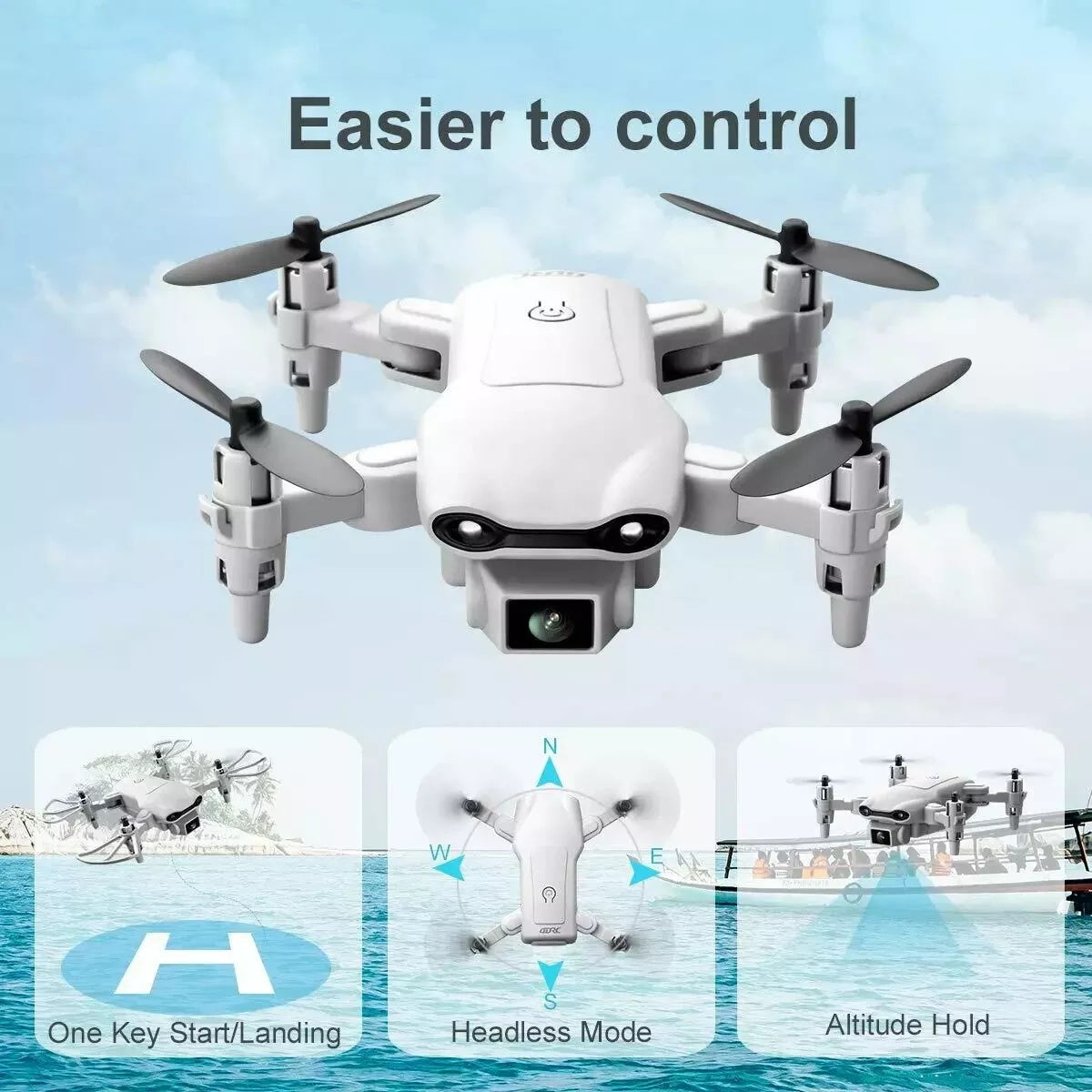V9 Mini Foldable Drone 720P HD Camera RC Quadcopter for Kids