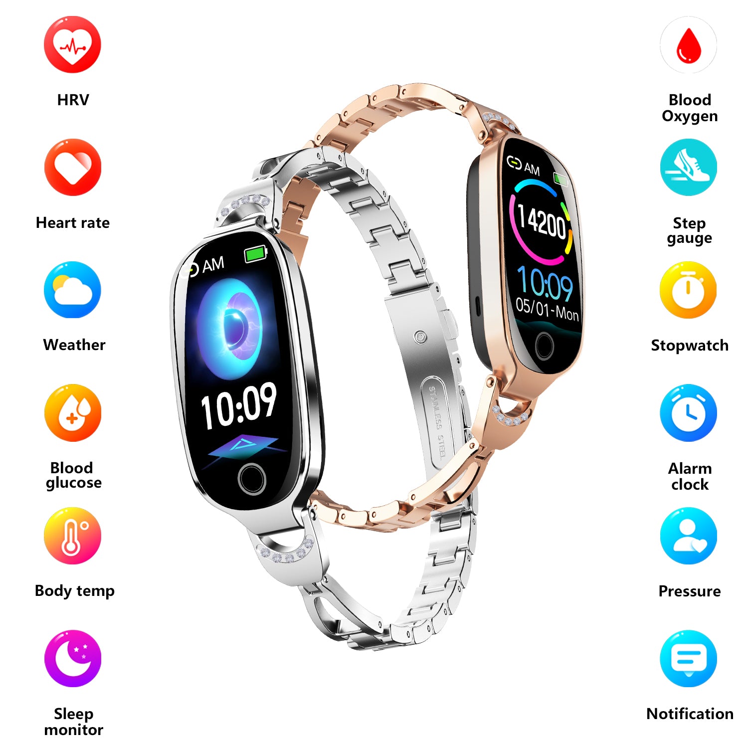 Smartwatch for Women with Health Tracking & iOS Android Support