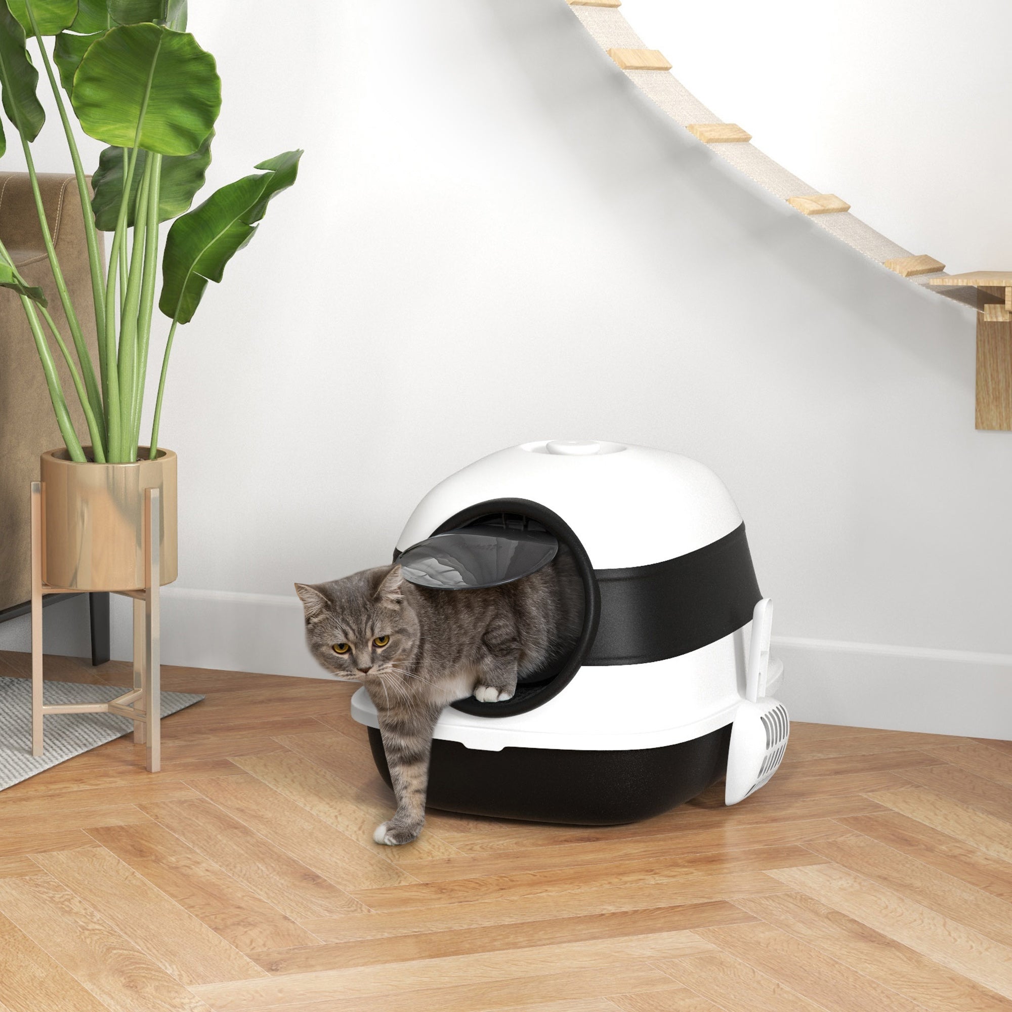 Ultimate Dome Covered Cat Litter Box with Lid Odor Control