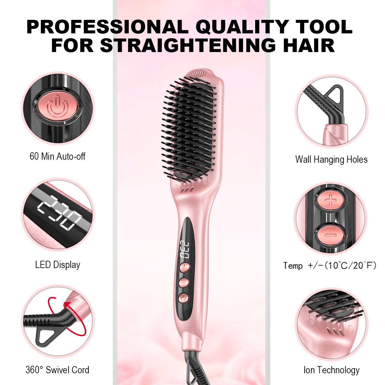 Straight Hair Comb Portable Styling Tool for Smooth Daily Hair Care