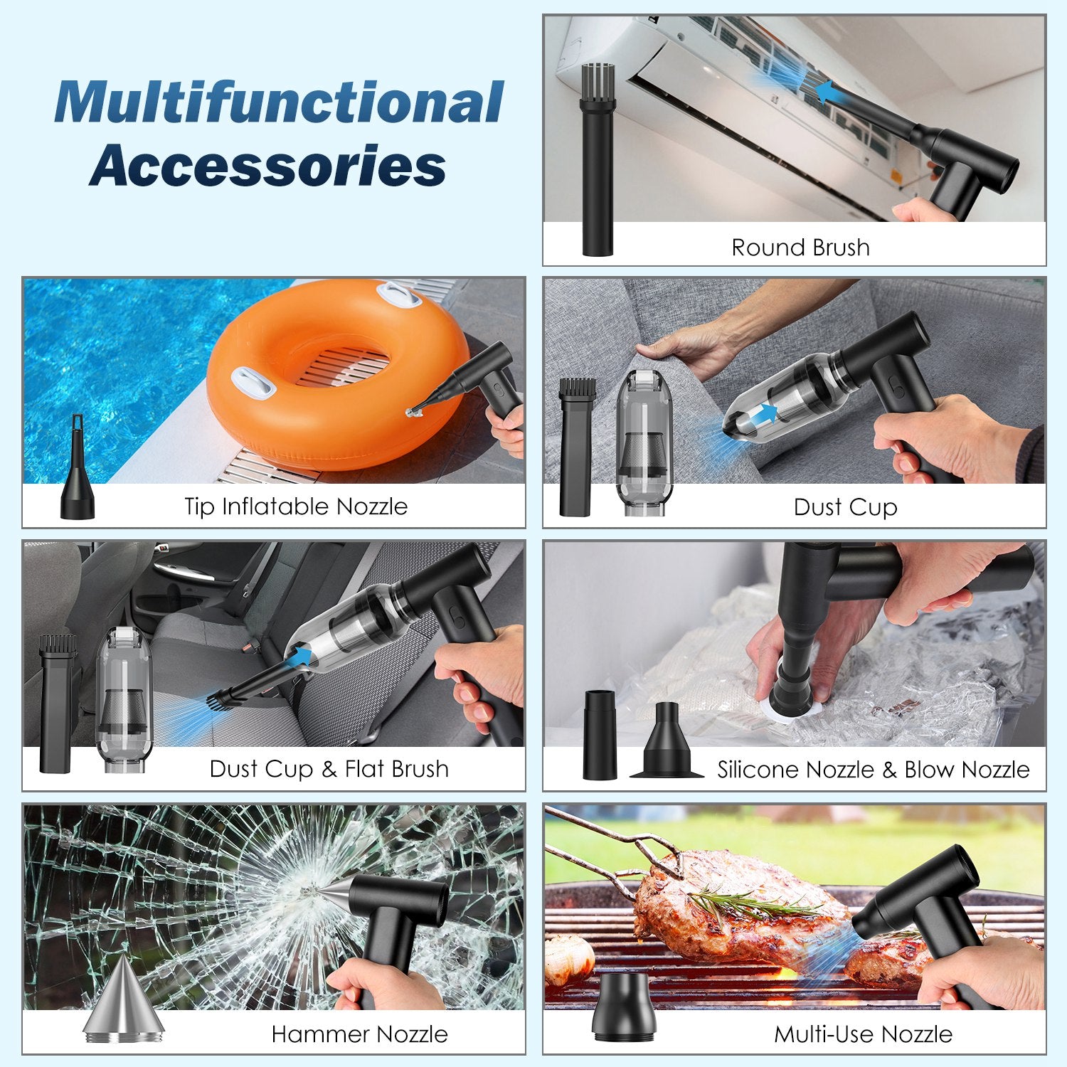 Cordless Compressed Air Duster 250000RPM Brushless Motor