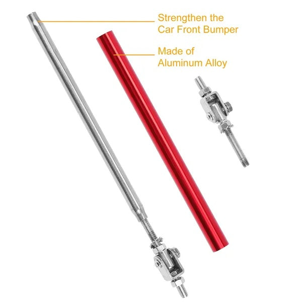 2PCS Adjustable Front Bumper Lip Splitter Support Rod Strut
