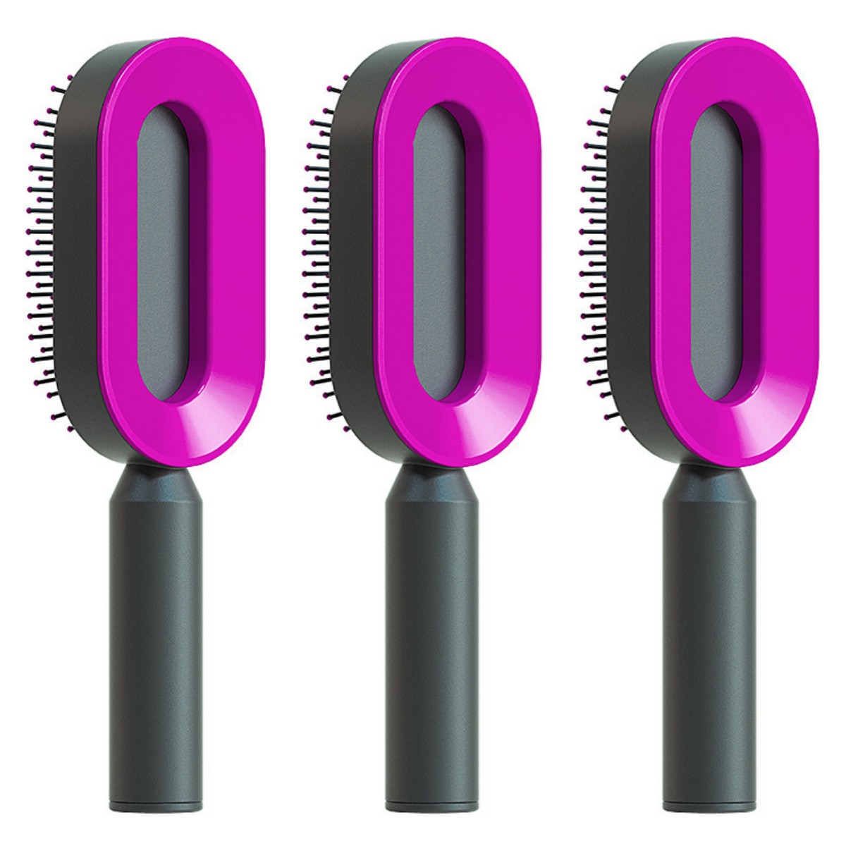 Self Cleaning Hair Brush with Scalp Massage & Detangling