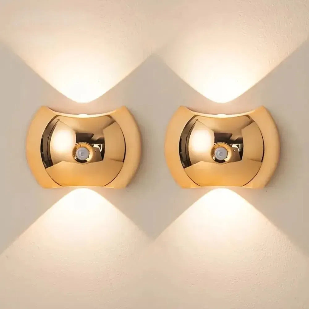 LED Motion Sensor Wall Light Rechargeable Magnetic Sconce 2Pack
