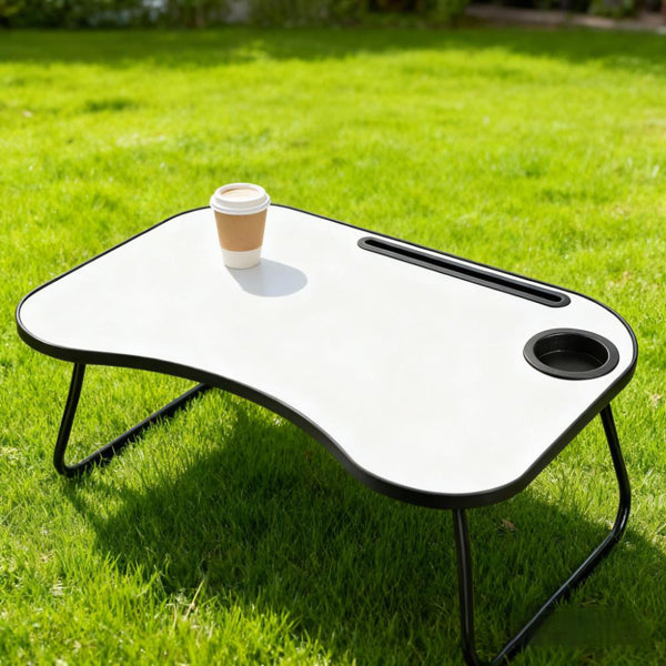 Premium Foldable Laptop Desk with Cup Holder for Home & Travel