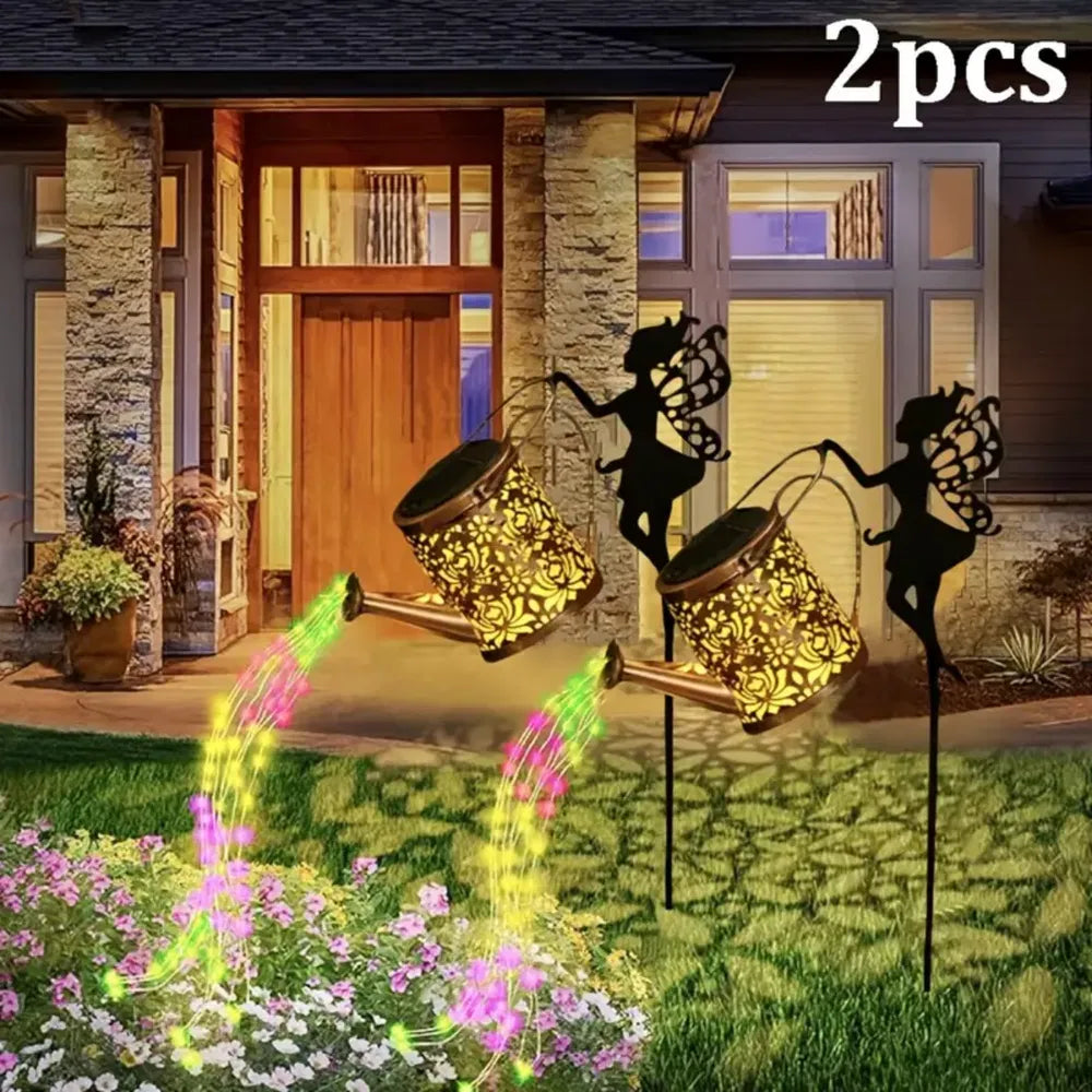 Solar Watering Can Lights – Waterproof Garden Decor LED Lantern
