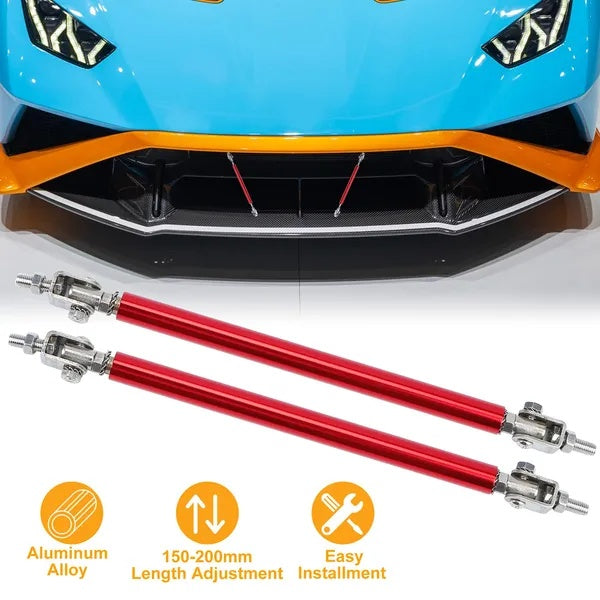 2PCS Adjustable Front Bumper Lip Splitter Support Rod Strut