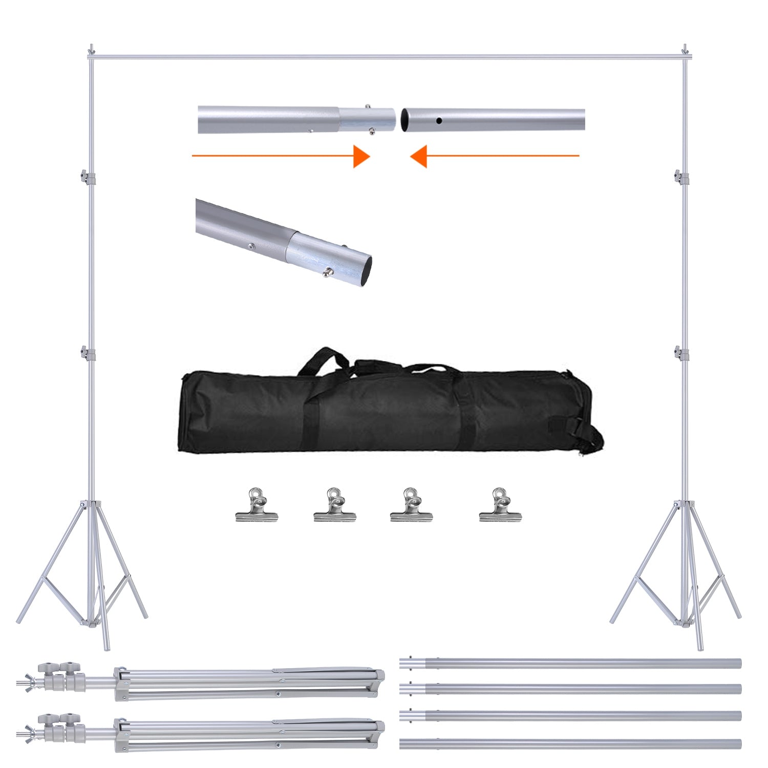 Adjustable Photography Backdrop Stand 10ft Support System